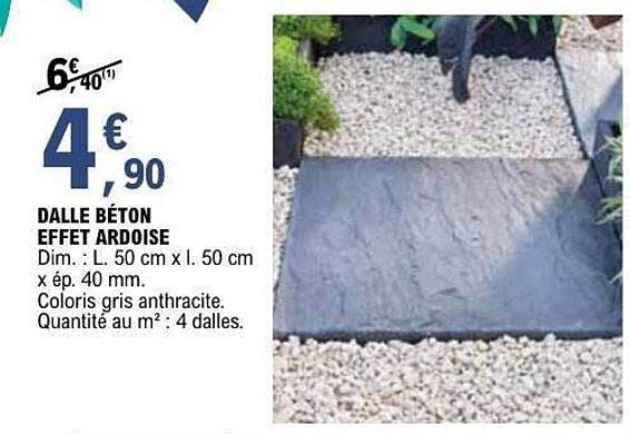 DALLE BÉTON EFFET ARDOISE