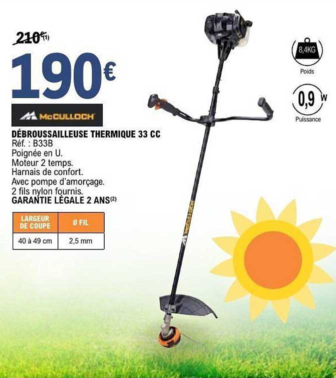 DÉBROUSSAILLEUSE THERMIQUE 33 CC