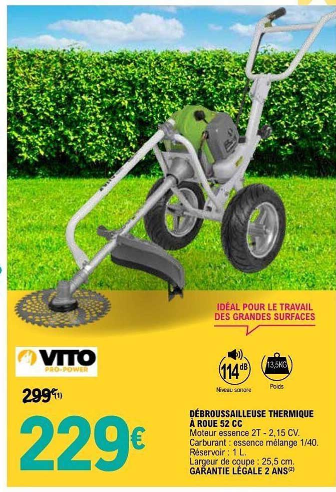 DÉBROUSSAILLEUSE THERMIQUE À ROUES 52 CC