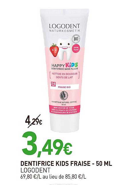 DENTIFRICE KIDS FRAISE - 50 ML