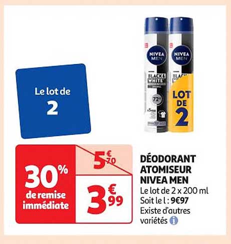 DÉODORANT ATOMISEUR NIVEA MEN