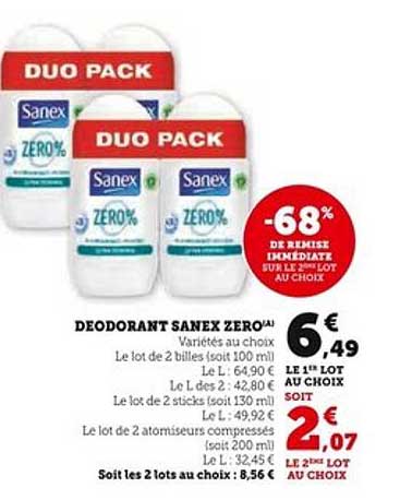 DEODORANT SANEX ZERO%