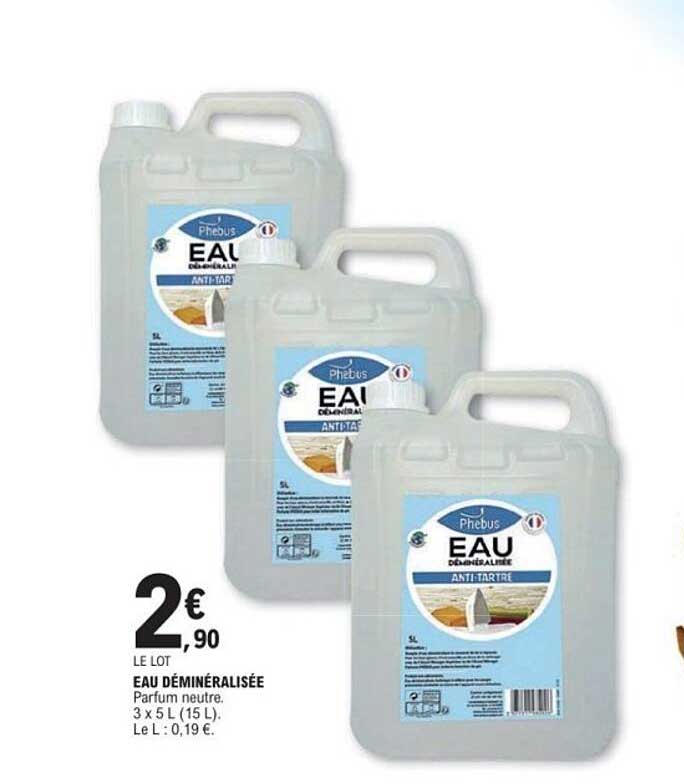 EAU DÉMINERALISÉE