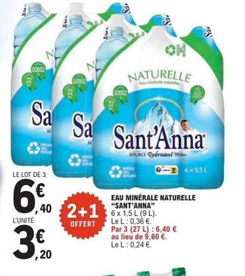 EAU MINÉRALE NATURELLE “SANT'ANNA”