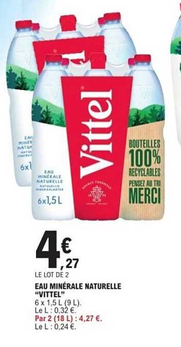 EAU MINÉRALE NATURELLE "VITTEL"