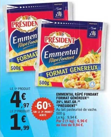 EMMENTAL, RÂPE FONDANT FORMAT GÉNÉREUX