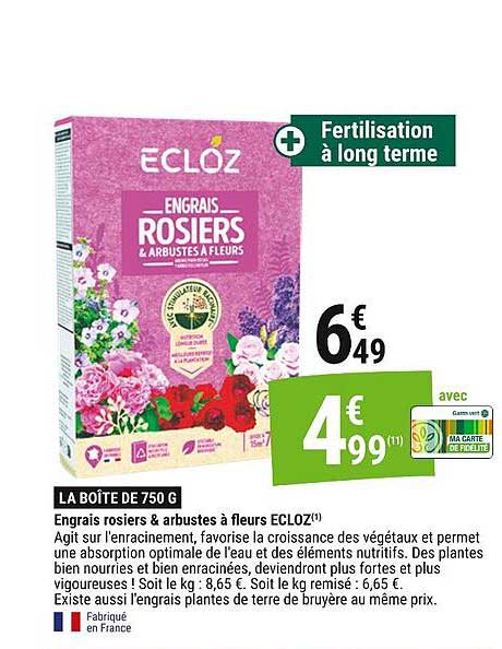 Engrais rosiers & arbustes à fleurs Ecloz