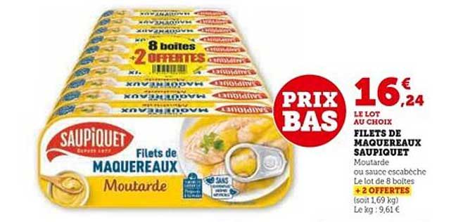 FILETS DE MAQUEREAUX SAUPIQUET MOUTARDE