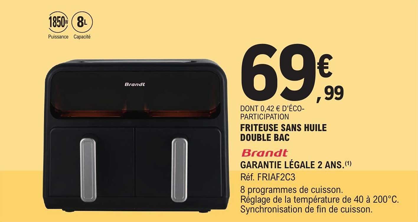 FRITEUSE SANS HUILE DOUBLE BAC