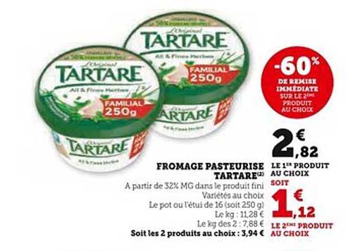 FROMAGE PASTEURISE TARTARE®