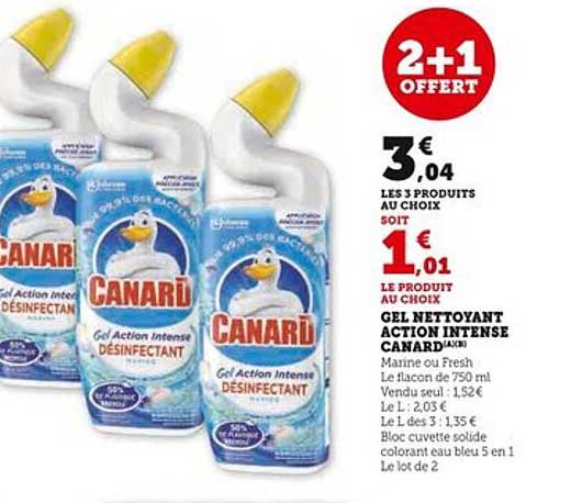 Gel Nettoyant Action Intense Désinfectant Canard