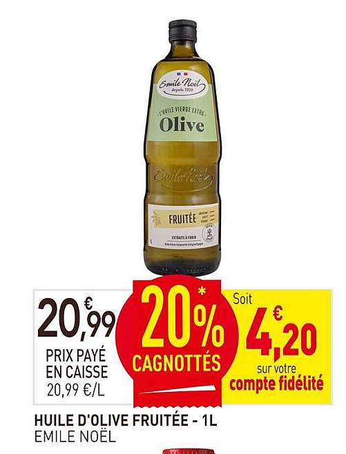 HUILE D'OLIVE FRUITÉE - 1L EMILE NOËL