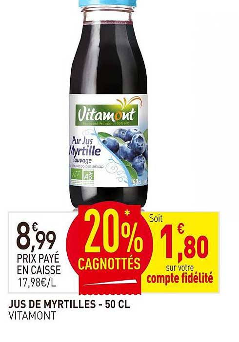 JUS DE MYRTILLES - 50 CL