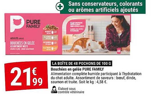 LA BOITE DE 48 POCHONS DE 100 G