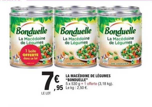 LA MACÉDOINE DE LÉGUMES "BONDUELLE"