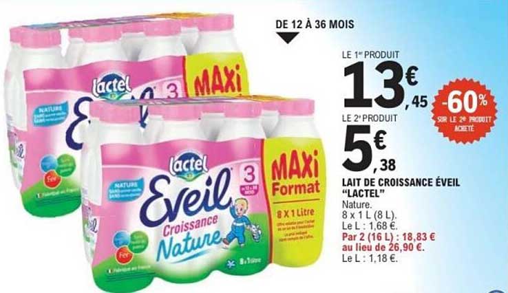 LAIT DE CROISSANCE ÉVEIL "LACTEL"