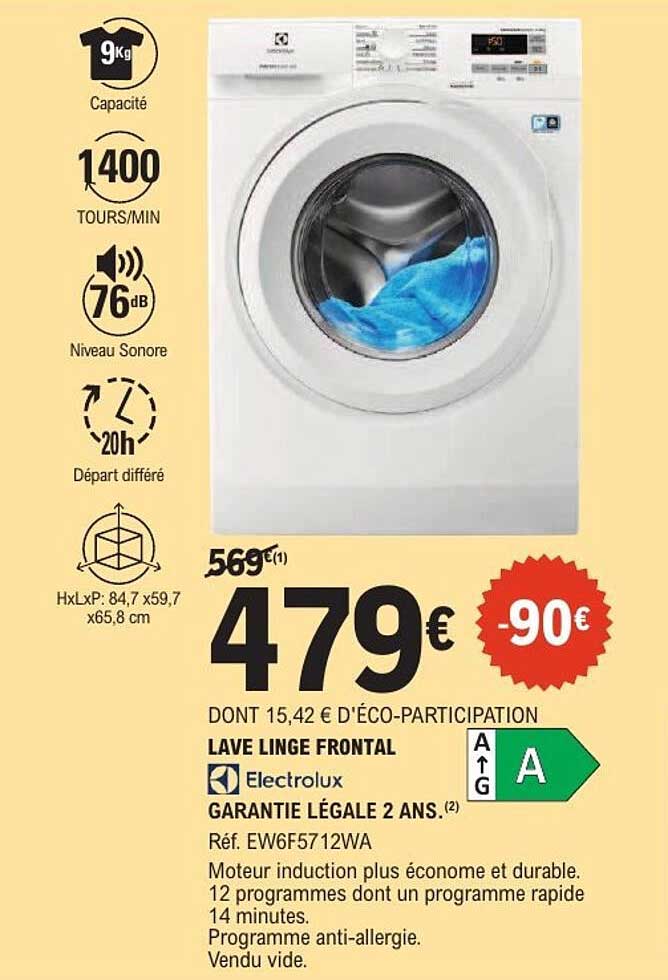 LAVE LINGE FRONTAL Electrolux