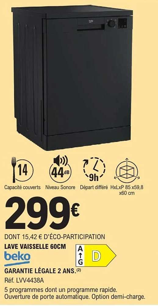 LAVE VAISSELLE 60CM Beko