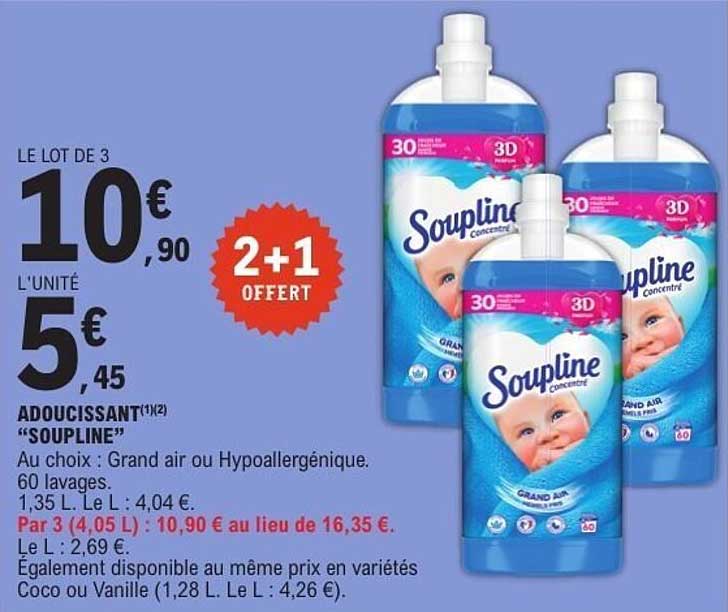LE LOT DE 3 SOUPLINE : 2+1 OFFERT