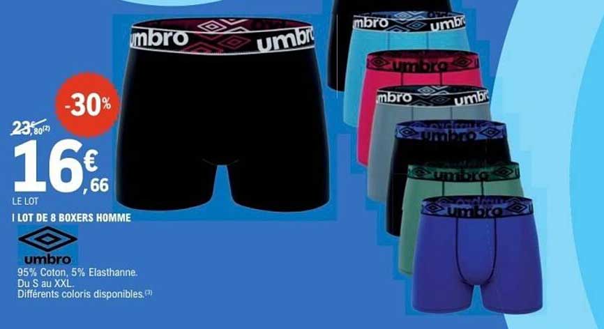 LE LOT DE 8 BOXERS HOMME