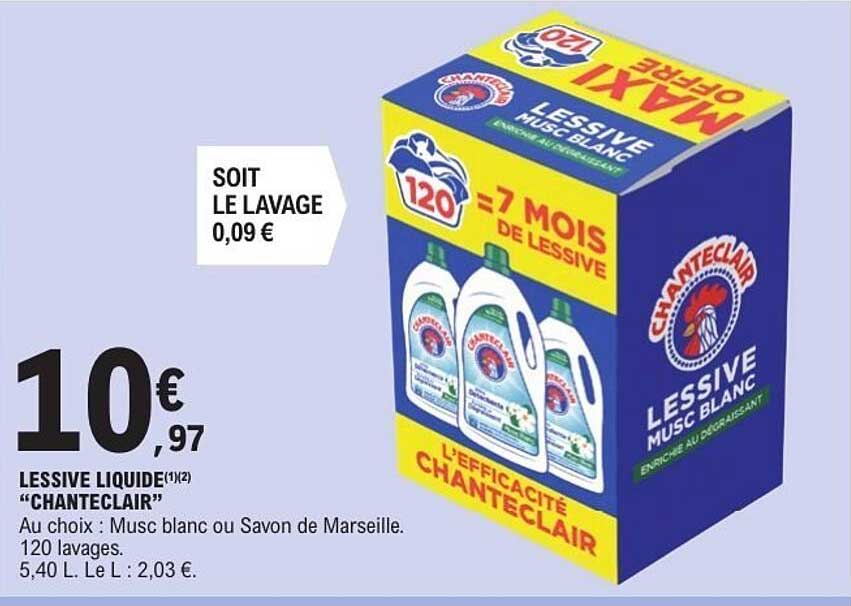 LESSIVE LIQUIDE "CHANTECLAIR"