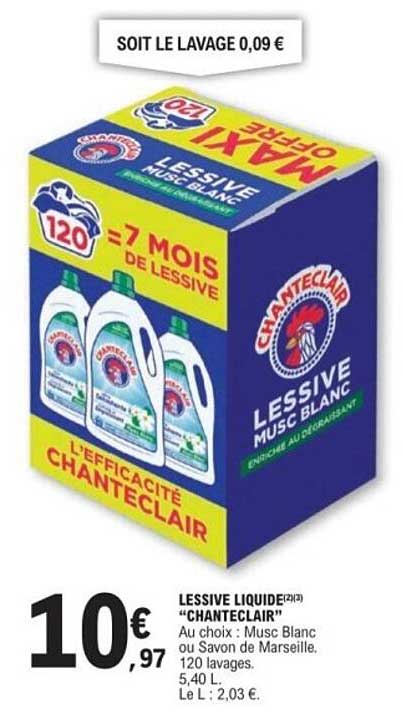 LESSIVE LIQUIDE "CHANTECLAIR"