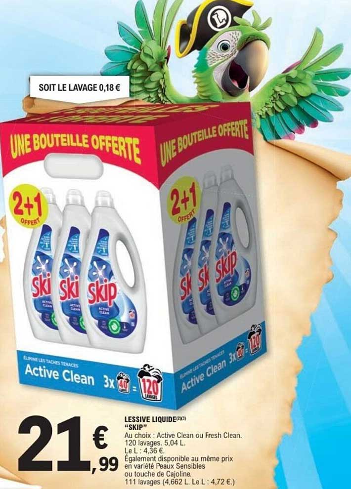 Lessive liquide "Skip" 3x 5,04 L - 2+1 offert