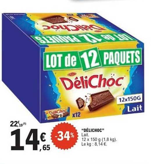 LOT DE 12 PAQUETS "DÉLICHOC"