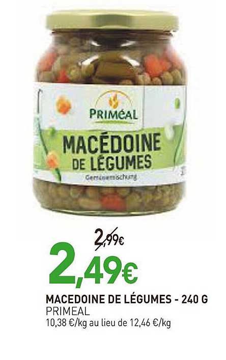 MACÉDOINE DE LÉGUMES - 240 G PRIMÉAL