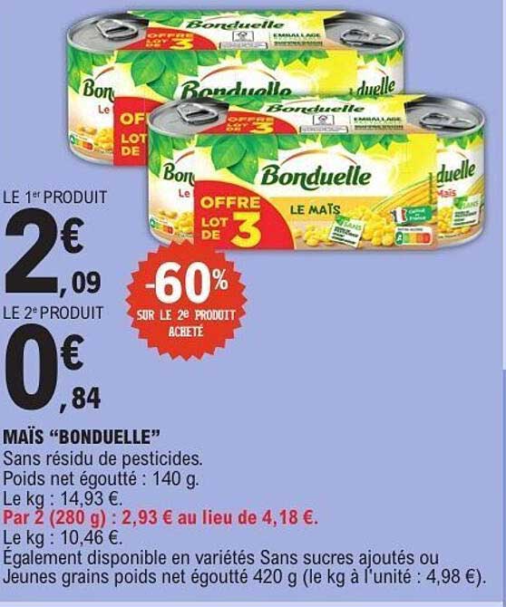 MAÏS "BONDUELLE"