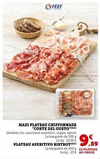 MAXI PLATEAU CHIFFONNÉ "CORTE DEL GUSTO"