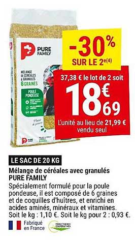 Mélange de céréales avec granulés PURE FAMILY