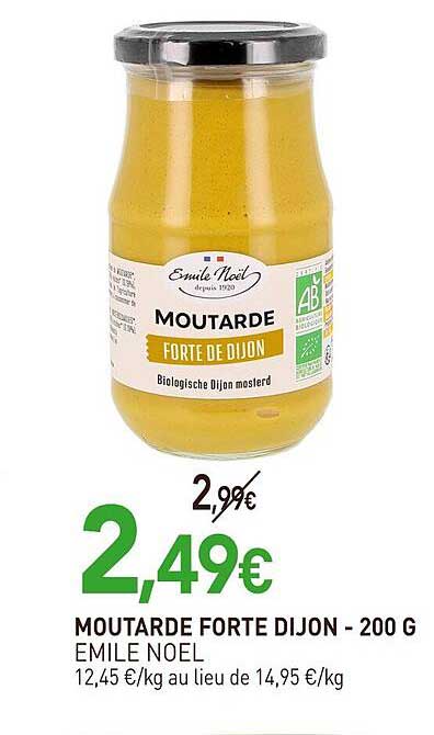 MOUTARDE FORTE DIJON - 200 G