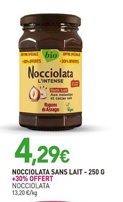 NOCCIO LATA SANS LAIT - 250 G +30% OFFERT