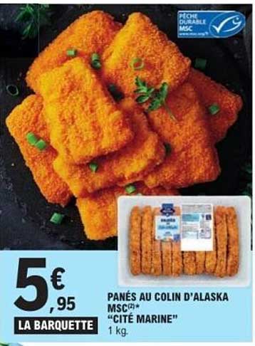 PANÉS AU COLIN D'ALASKA MSC® "CITÉ MARINE"