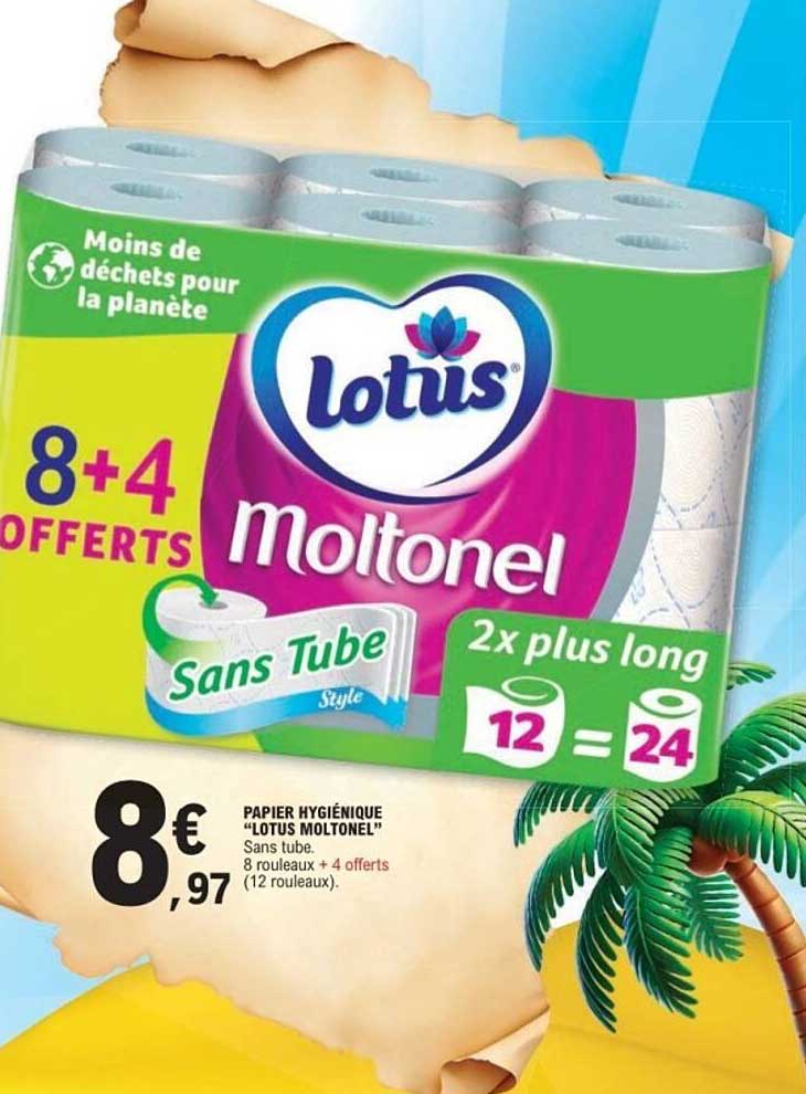 PAPIER HYGIÉNIQUE "LOTUS MOLTONEL"