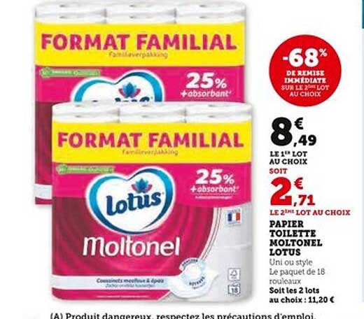PAPIER TOILETTE MOLTENEL LOTUS