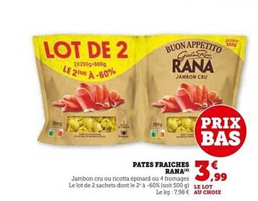 PATES FRAICHES RANA