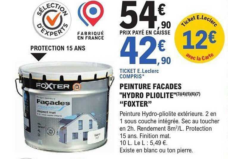 PEINTURE FACADE "HYDRO PLIOLITE" "FOXTER"