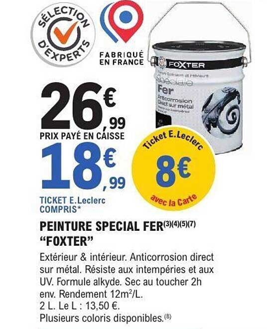 PEINTURE SPECIAL FER (3)(4)(5)(7) "FOXTER"