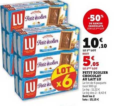 PETIT ECOLIER CHOCOLAT AU LAIT LU