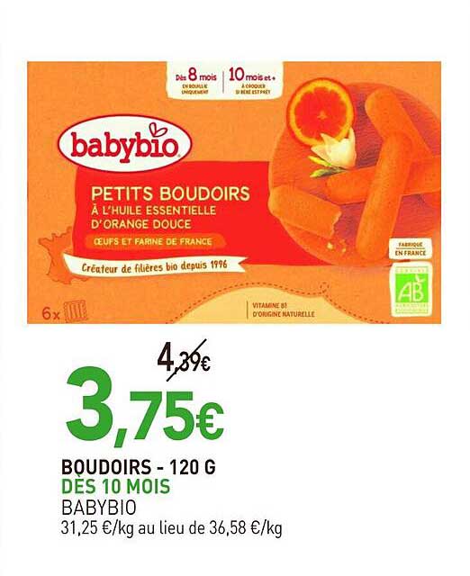 Petits Boudoirs à l'huile essentielle d'orange douce