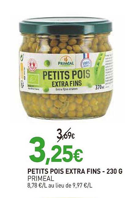 PETITS POIS EXTRA FINS - 230 G