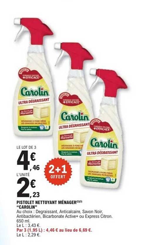 Pistolet nettoyant ménager (2+1 offert) "CAROLIN"