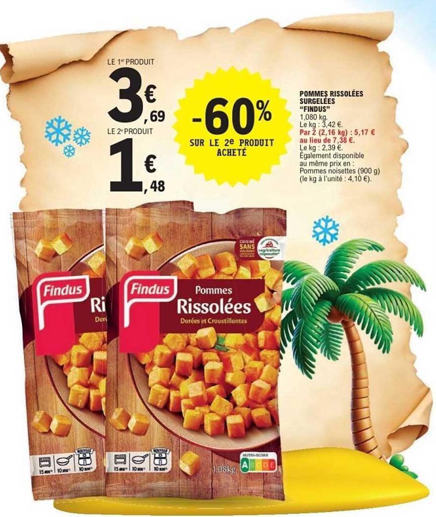POMMES RISSOLES SURGELEES "FINDUS"