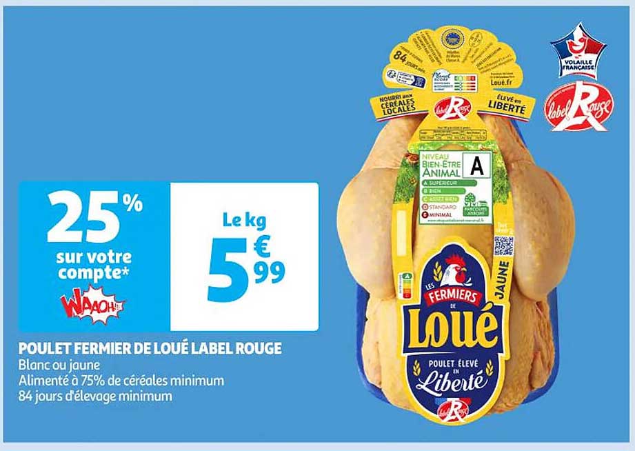 POULET FERMIER DE LOUE LABEL ROUGE