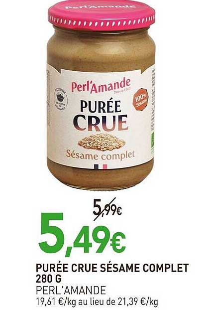 PURÉE CRUE SÉSAME COMPLET 280 G