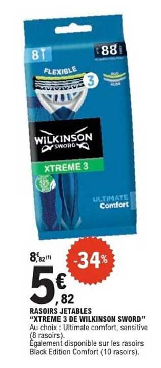 RASOIRS JETABLES “XTREME 3 DE WILKINSON SWORD”