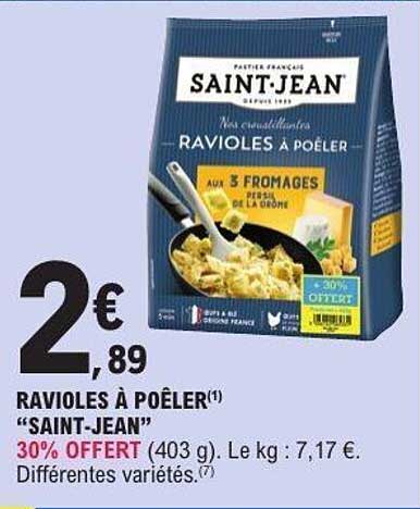 RAVIOLLES À POÊLER "SAINT-JEAN"