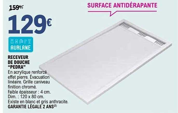  RECEVEUR DE DOUCHE “PEDRA”